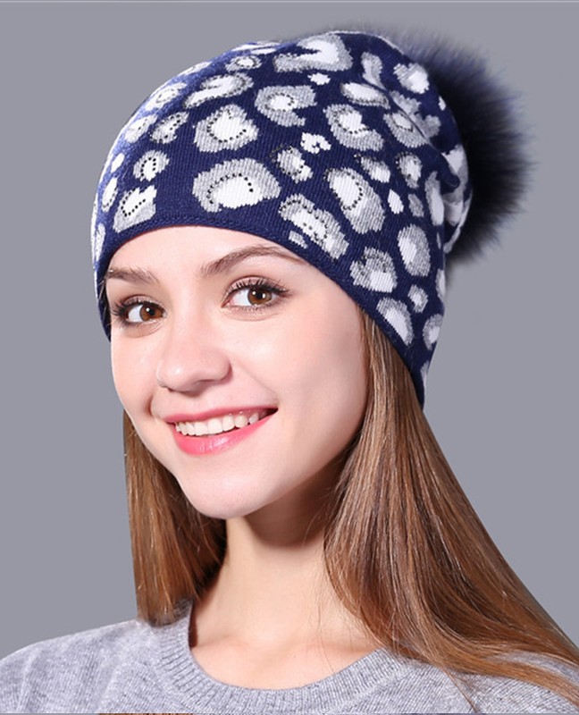 Leopard Print Knitted Winter Hat Leopard Print Knitted Winter Hat