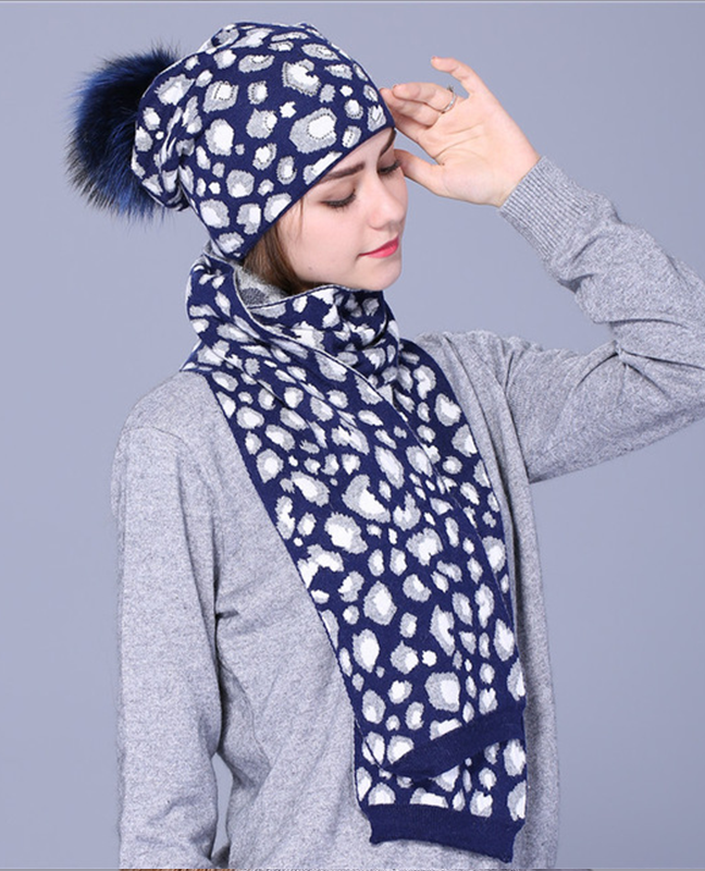 Leopard Print Knitted Winter Hat Leopard Print Knitted Winter Hat
