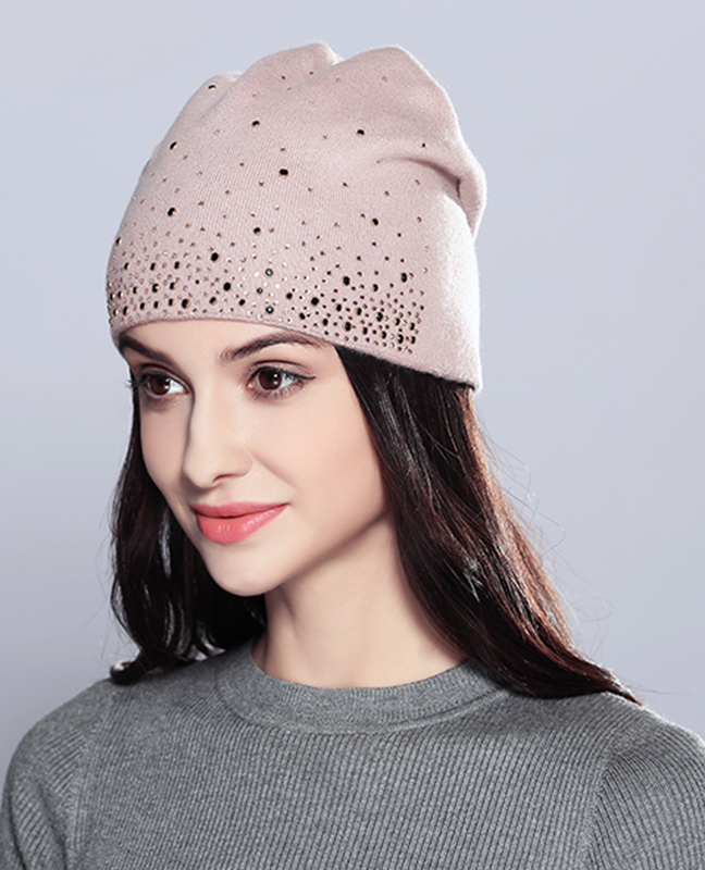 Rhinestones Double Layer Beanie Rhinestones Double Layer Beanie