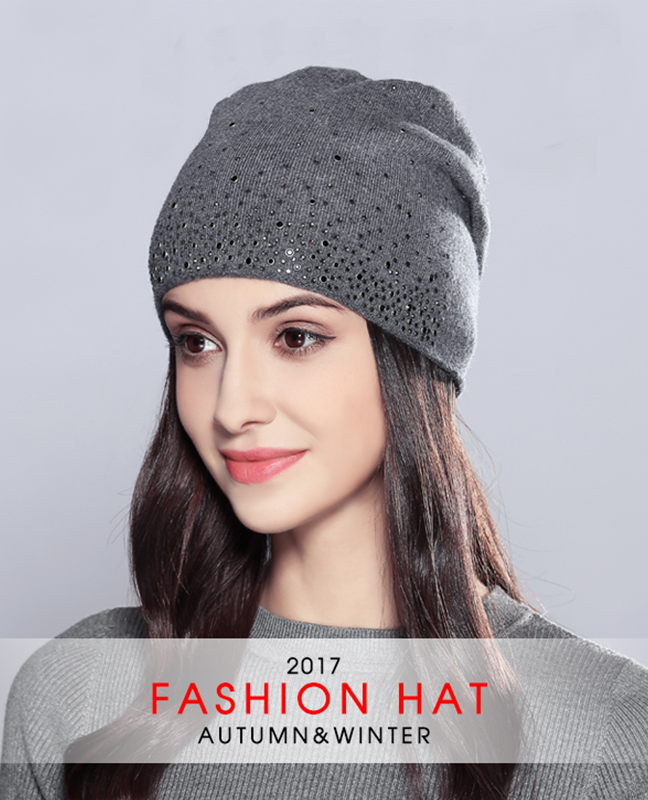 Rhinestones Double Layer Beanie Rhinestones Double Layer Beanie
