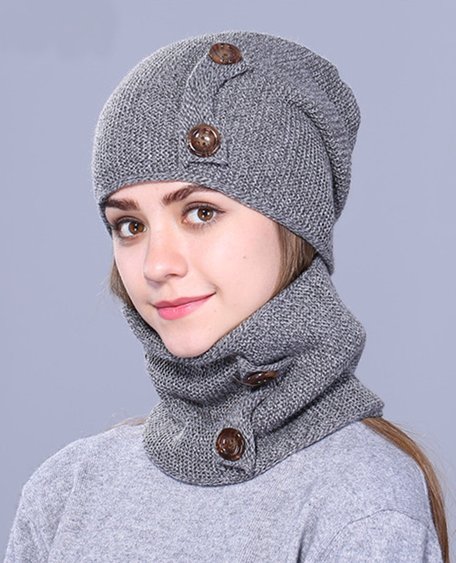 knitted Unisex Thick hat scarf set knitted Unisex Thick hat scarf set