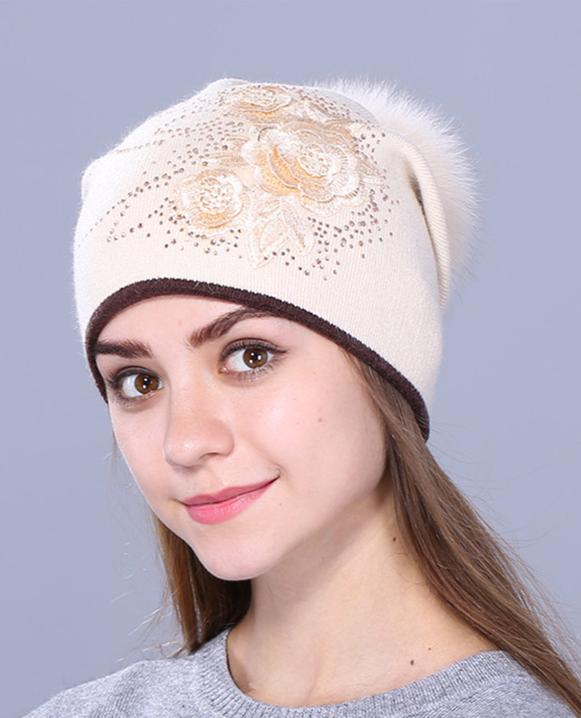 Rabbit fur wool Knitted hat Rabbit fur wool Knitted hat