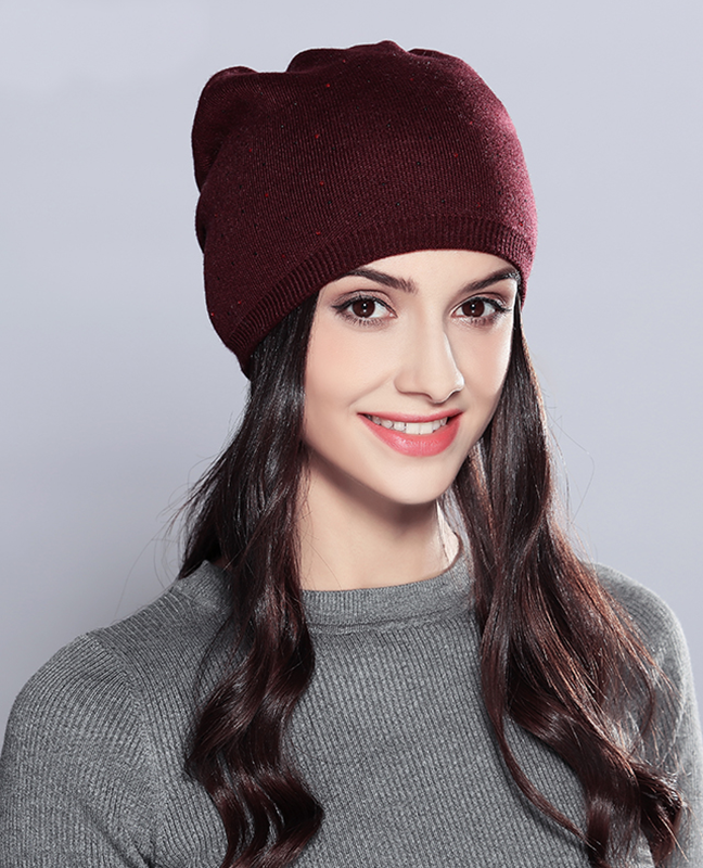 Rhinestones Layered Beanie Rhinestones Layered Beanie