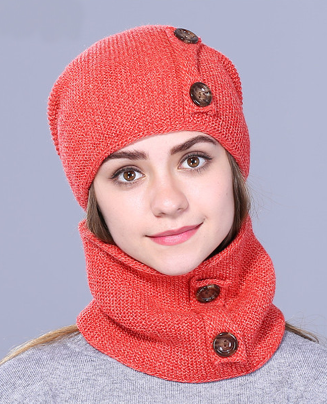 knitted Unisex Thick hat scarf set knitted Unisex Thick hat scarf set