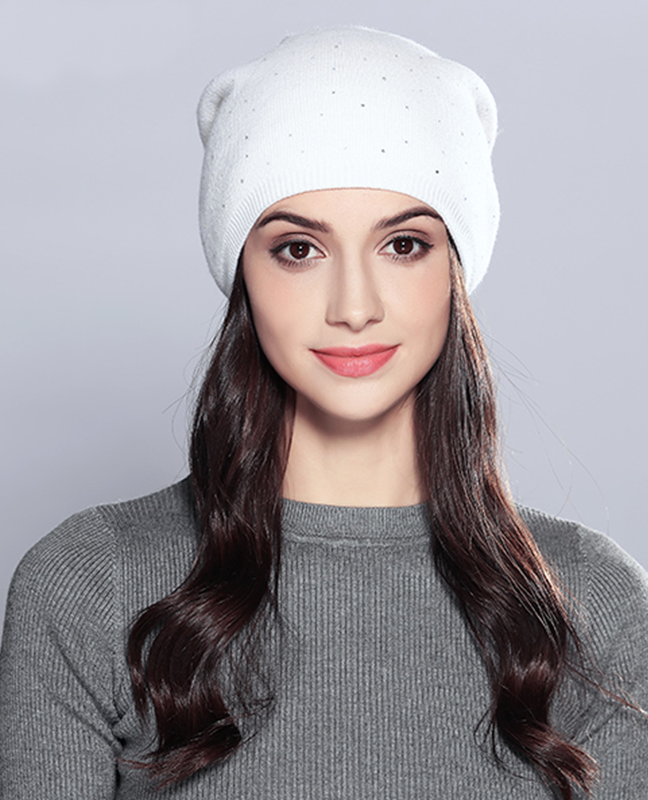 Rhinestones Layered Beanie Rhinestones Layered Beanie