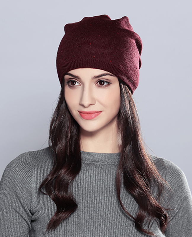 Rhinestones Layered Beanie Rhinestones Layered Beanie