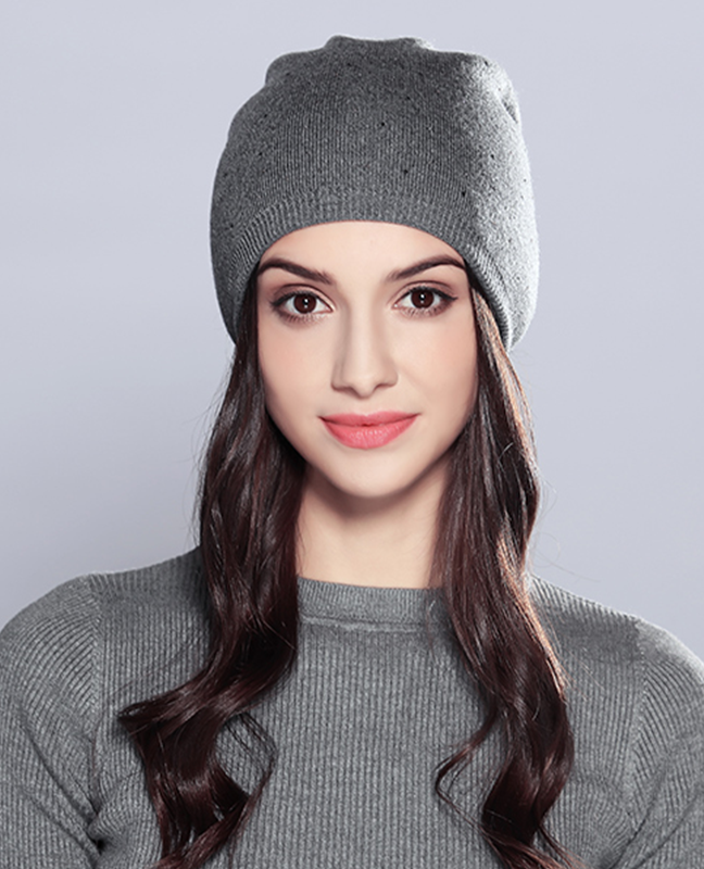Rhinestones Layered Beanie Rhinestones Layered Beanie