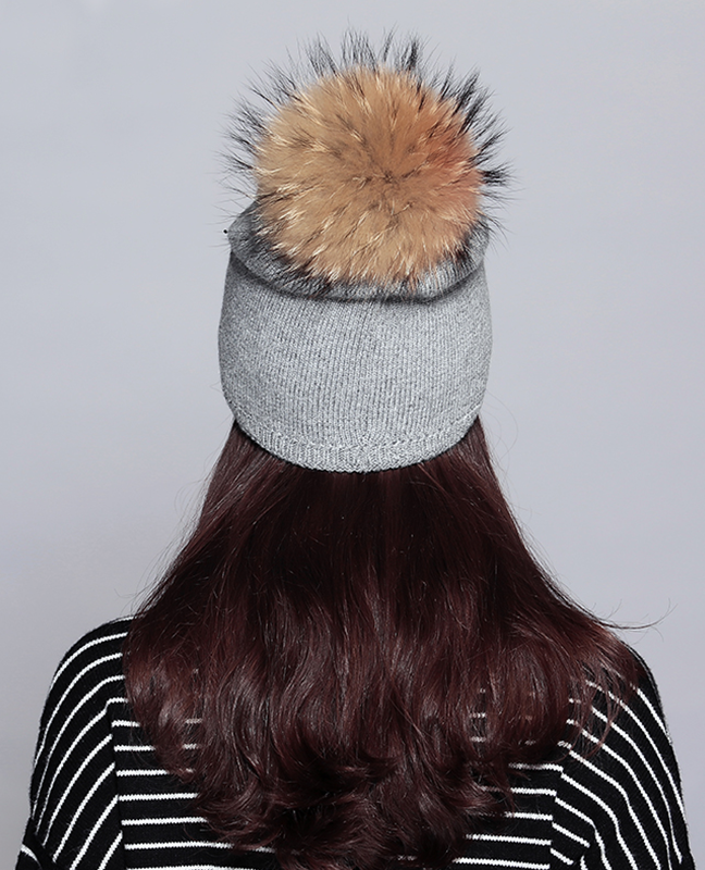 Raccoon Fur Rhinestone Beanie Raccoon Fur Rhinestone Beanie