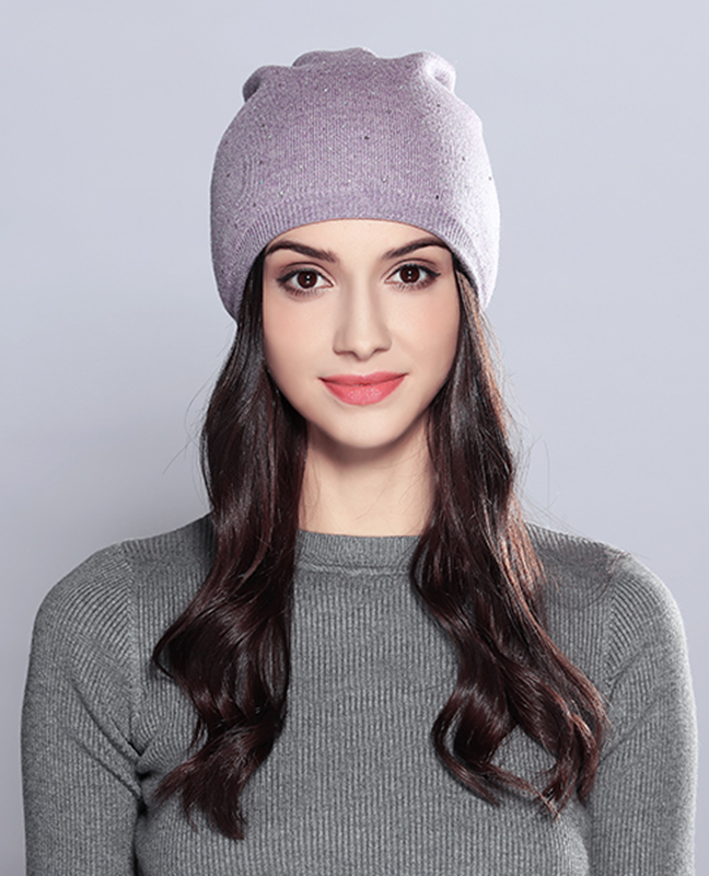 Rhinestones Layered Beanie Rhinestones Layered Beanie