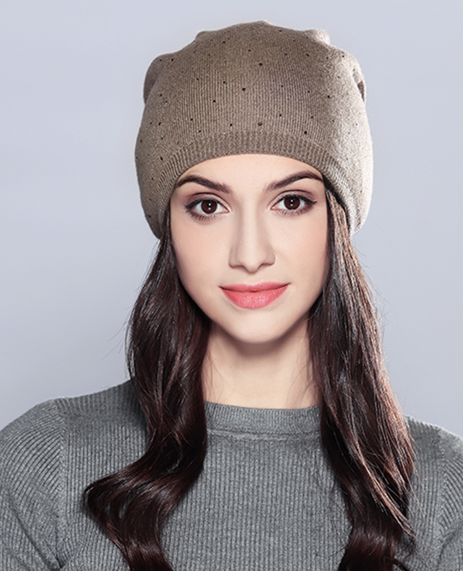 Rhinestones Layered Beanie Rhinestones Layered Beanie