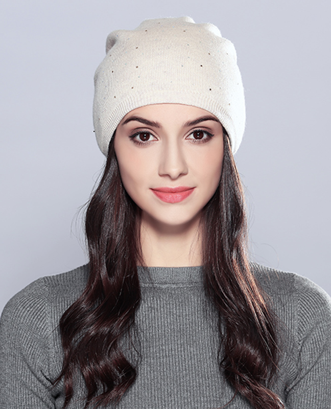 Rhinestones Layered Beanie Rhinestones Layered Beanie