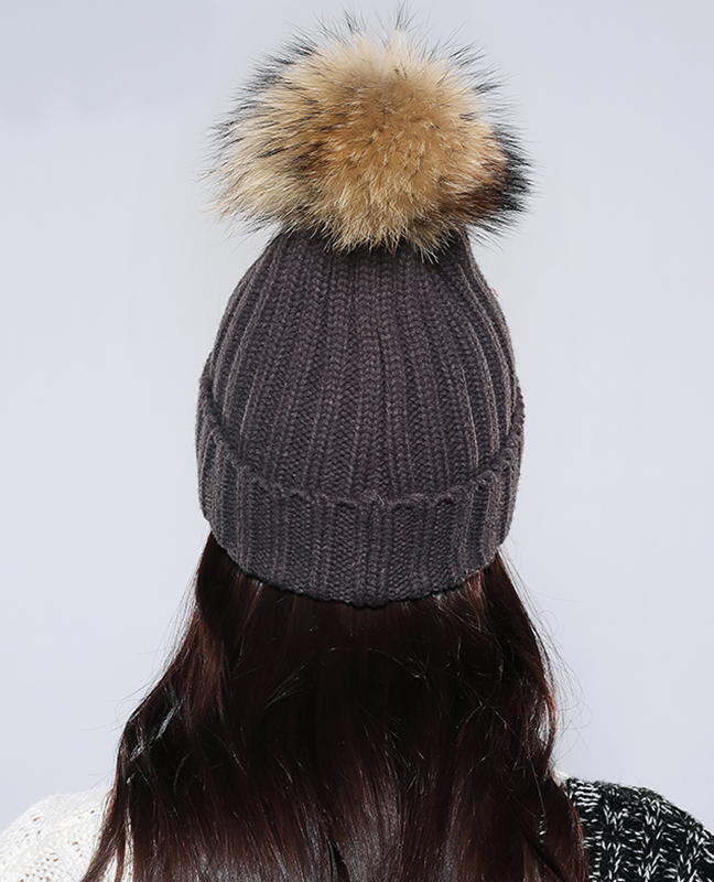 Wool Raccoon Fur Beanie Wool Raccoon Fur Beanie