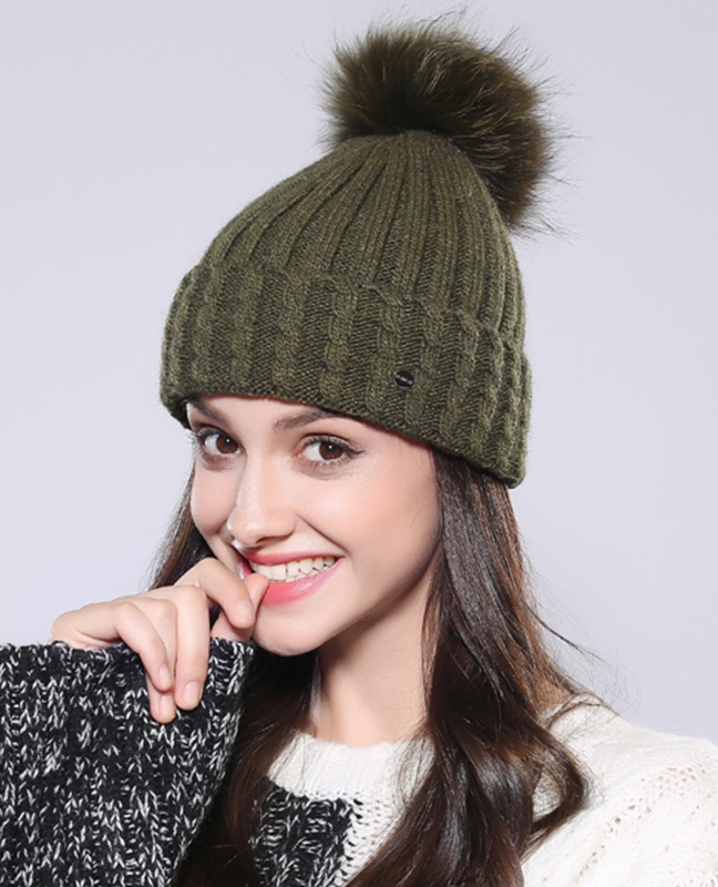 Natural Raccoon Fur Beanie Natural Raccoon Fur Beanie