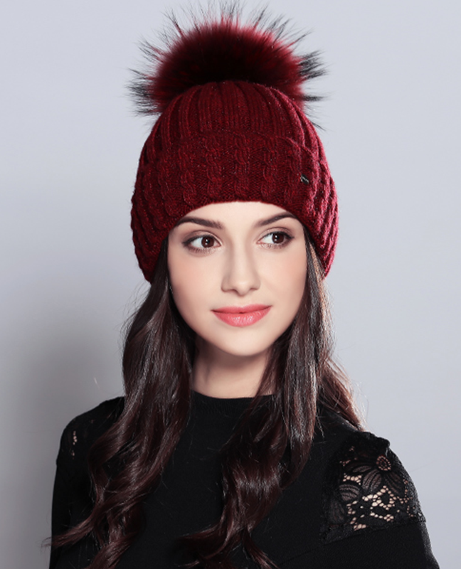 Natural Raccoon Fur Beanie Natural Raccoon Fur Beanie