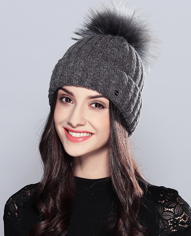 Natural Raccoon Fur Beanie Natural Raccoon Fur Beanie