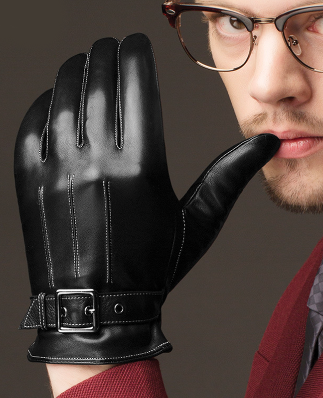 Houndstooth Leather Sheepskin Glove Houndstooth Leather Sheepskin Glove