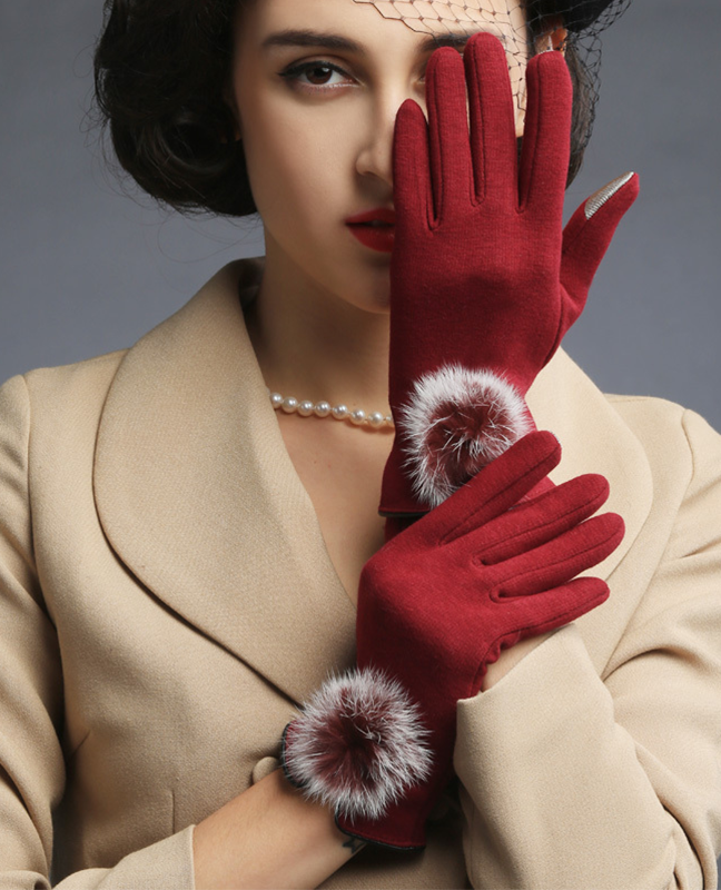 Genuine Rabbit hair Glove Genuine Rabbit hair Glove