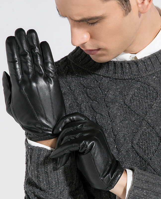 Goatskin Black Leather Glove Goatskin Black Leather Glove