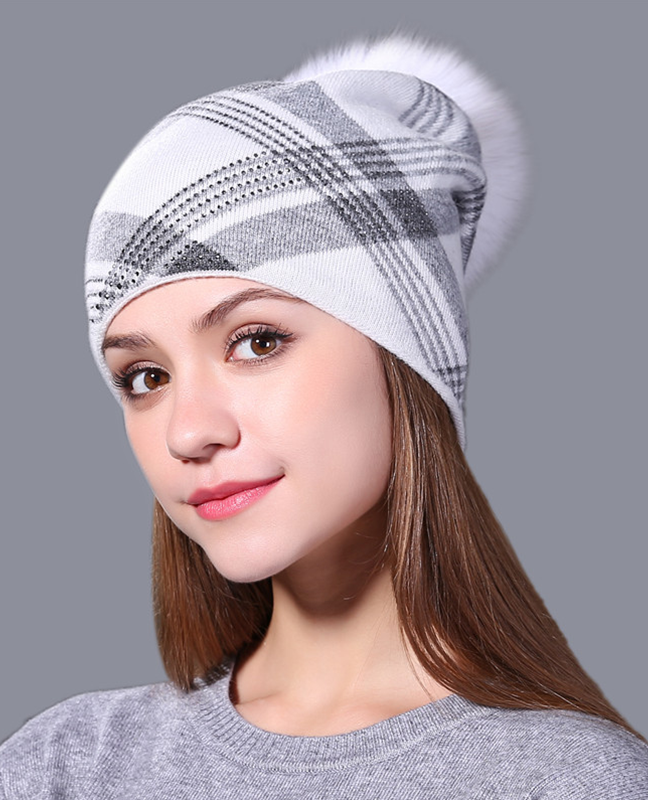 Plaid Knitted Winter Beanie Plaid Knitted Winter Beanie