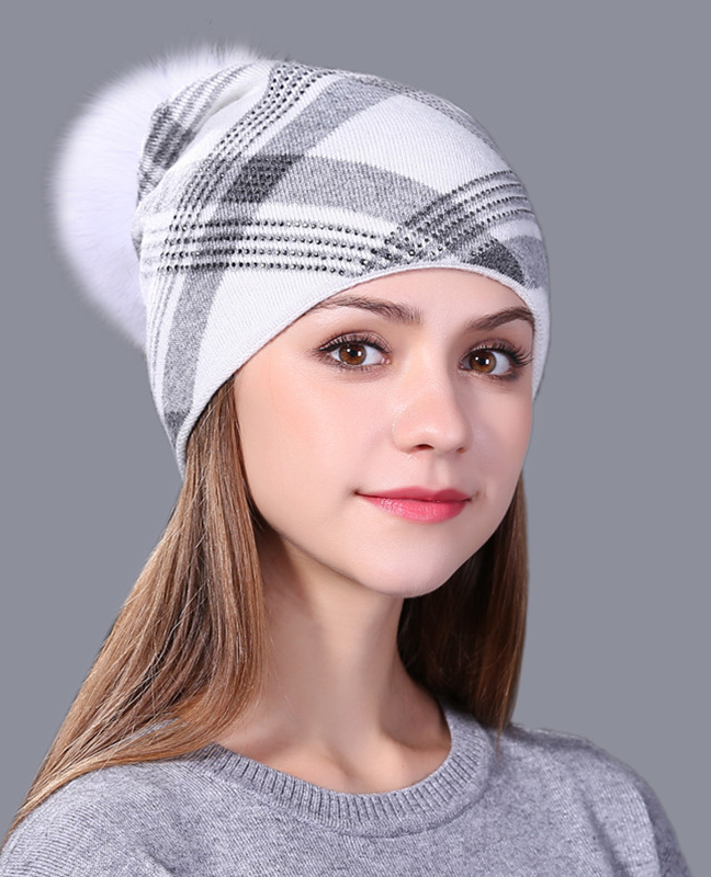 Plaid Knitted Winter Beanie Plaid Knitted Winter Beanie