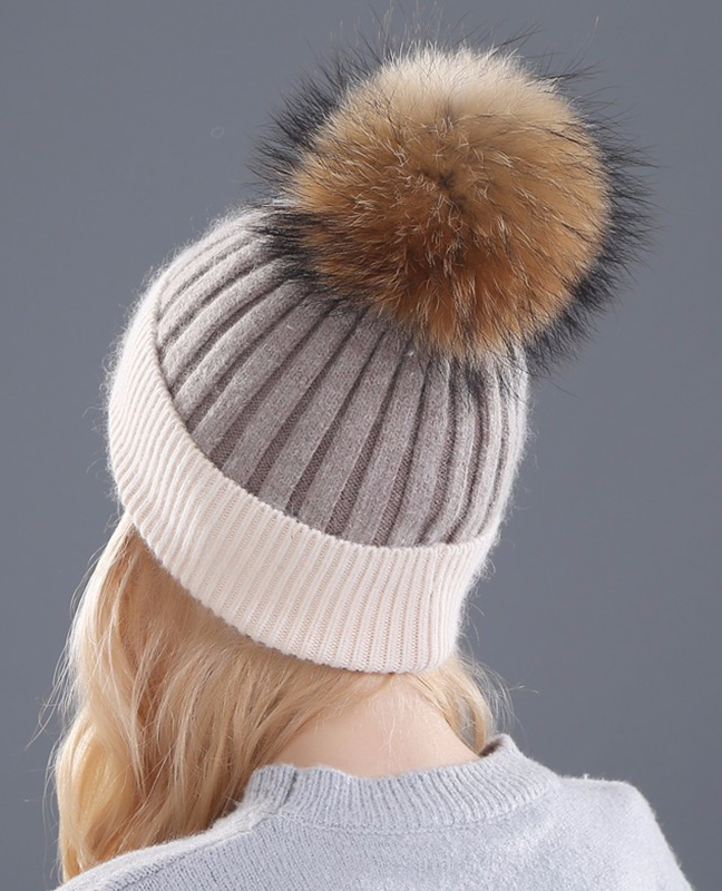 Rhinestone Natural Fur Beanie Rhinestone Natural Fur Beanie
