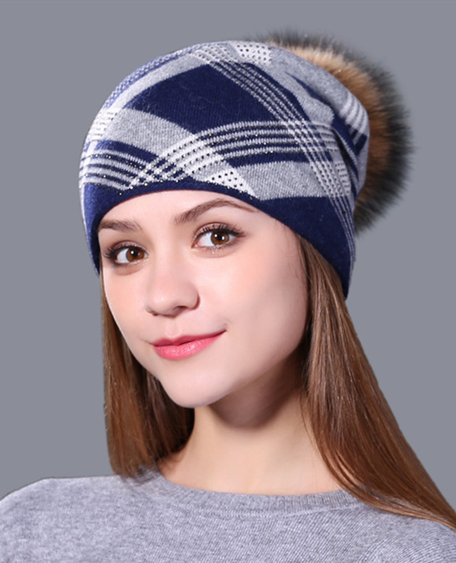 Plaid Knitted Winter Beanie Plaid Knitted Winter Beanie
