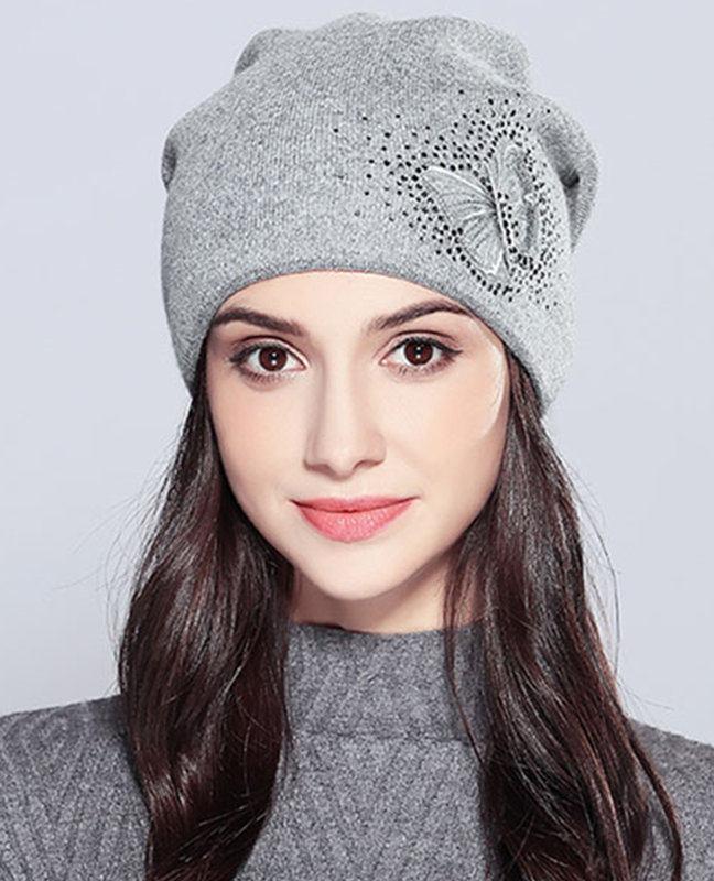 Knitted Rhinestones Beanie Knitted Rhinestones Beanie