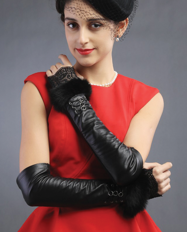 Premium fingerless rabbit fur Glove Premium fingerless rabbit fur Glove
