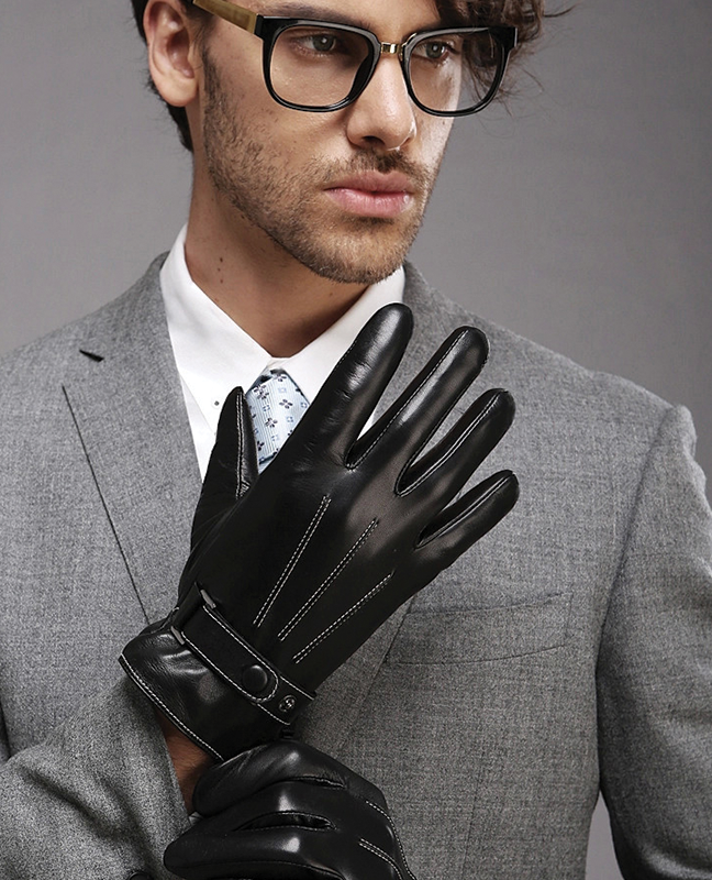 Wrist Buttons Sheepskin Glove Wrist Buttons Sheepskin Glove