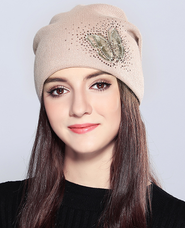 Knitted Rhinestones Beanie Knitted Rhinestones Beanie