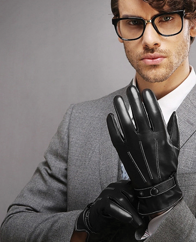 Wrist Buttons Sheepskin Glove Wrist Buttons Sheepskin Glove