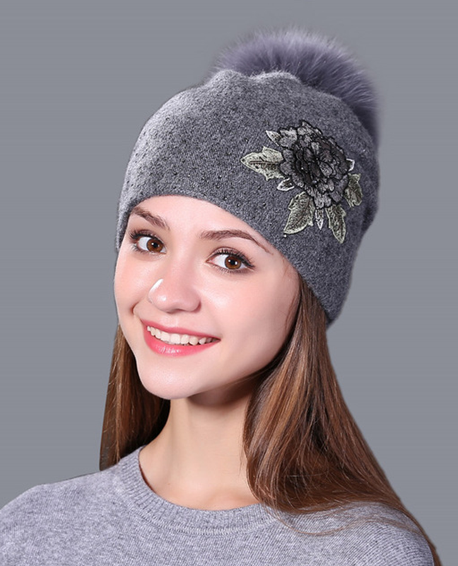 Embroidery knitted beanie hat Embroidery knitted beanie hat