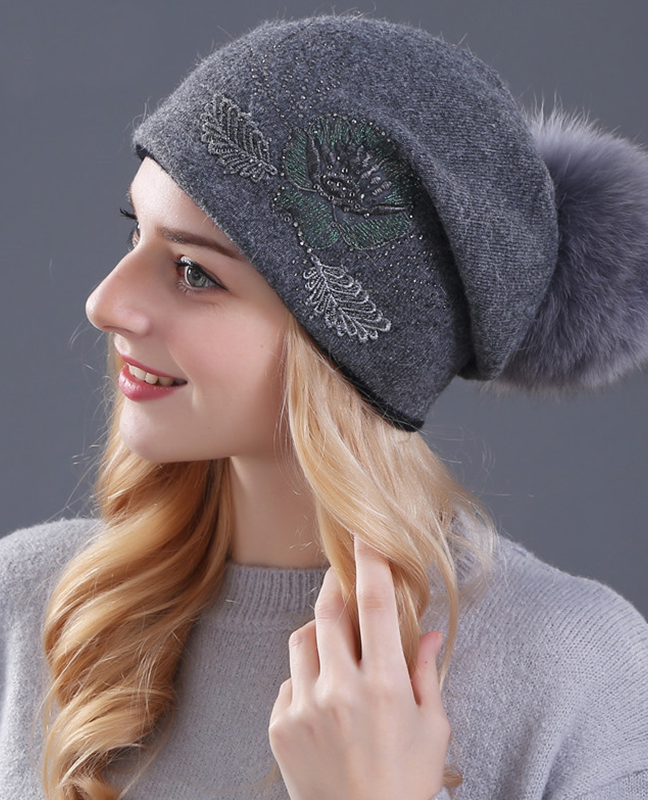 Real fox fur beanie Real fox fur beanie