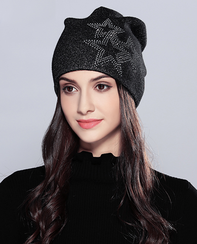 Five-Pointed Stars Knitted Beanie Five-Pointed Stars Knitted Beanie
