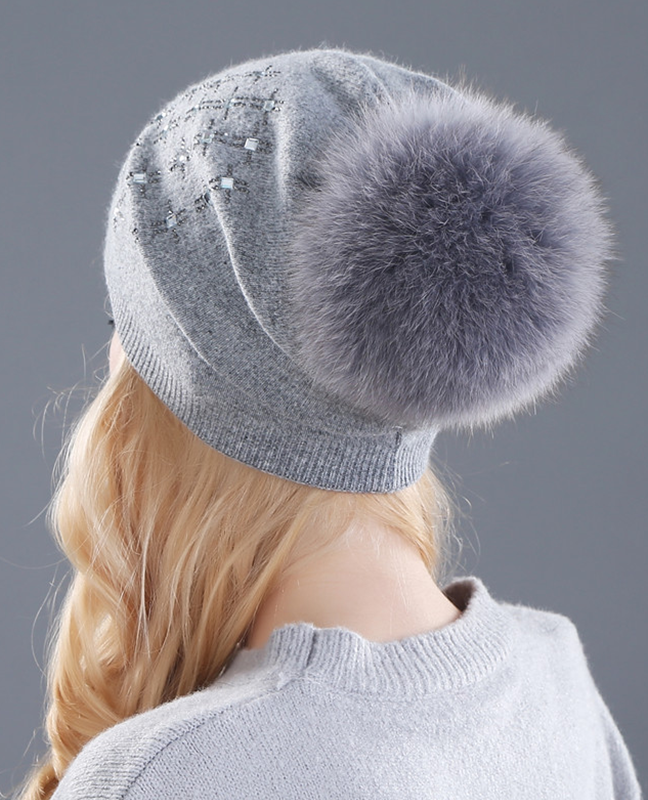 Rhinestone Mink Winter hat Rhinestone Mink Winter hat