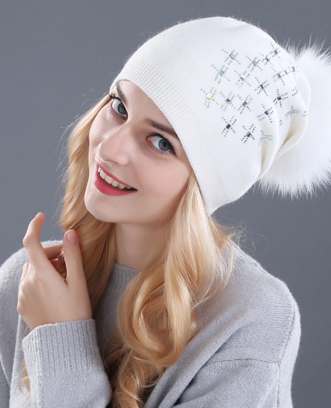 Rhinestone Mink Winter hat Rhinestone Mink Winter hat