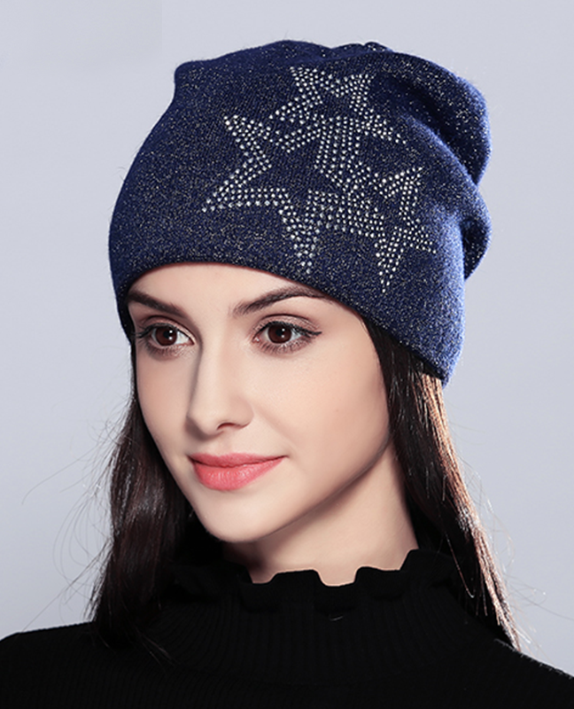 Five-Pointed Stars Knitted Beanie Five-Pointed Stars Knitted Beanie