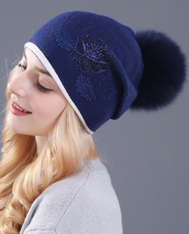 Real fox fur beanie Real fox fur beanie