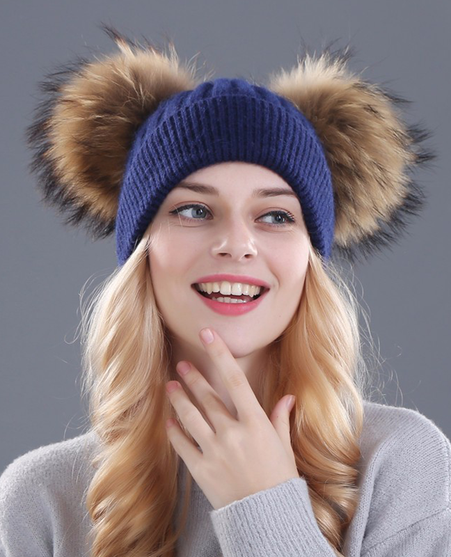 Natural fur Beanie Natural fur Beanie