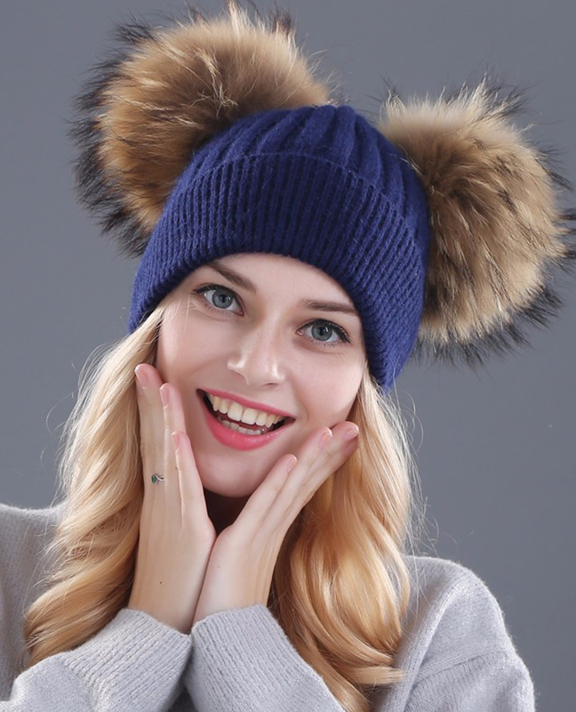 Natural fur Beanie Natural fur Beanie