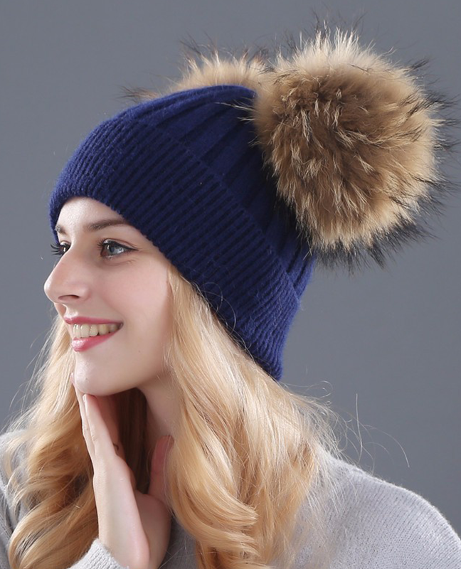 Natural fur Beanie Natural fur Beanie
