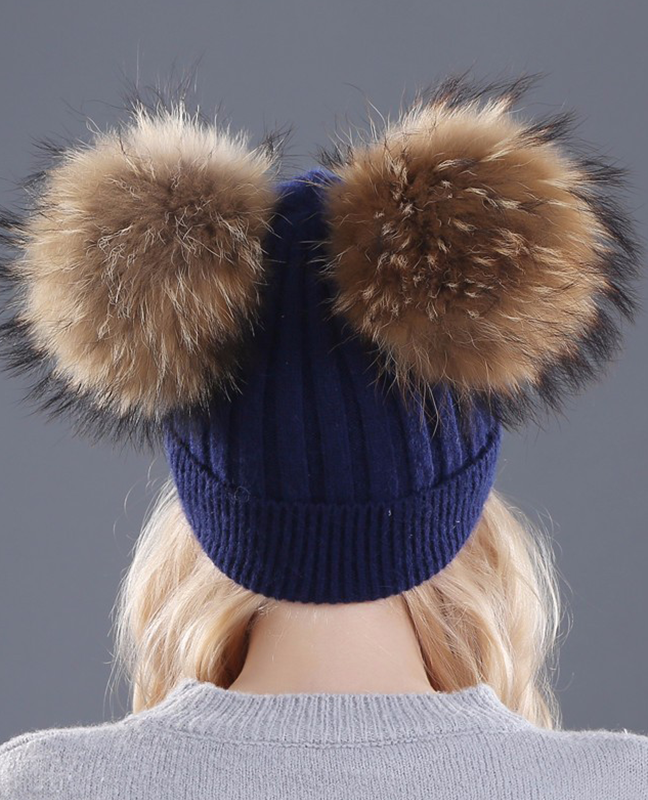 Natural fur Beanie Natural fur Beanie