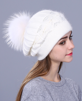 Autumn Rabbit fur beret
