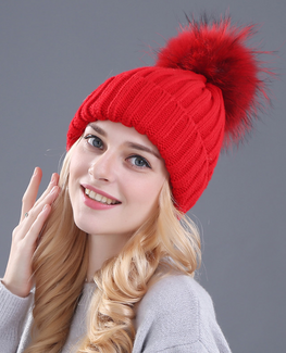 Real mink fur winter hat