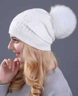 Rabbit fur Winter hat