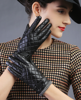 High grade plaid mittens
