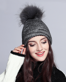 Premium Raccoon Fur Beanie