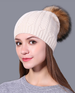 Premium mink fur Beanie