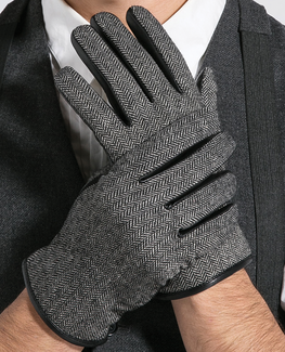 Goatskin Striped Mitten