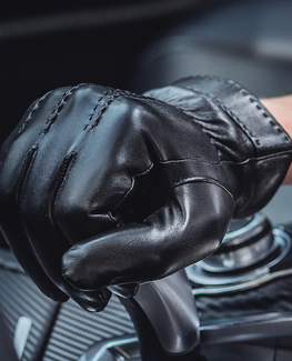 Trendy Genuine Leather Gloves